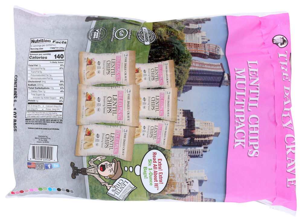 The Daily Crave: Chips Lentil Multipack, 6 Oz