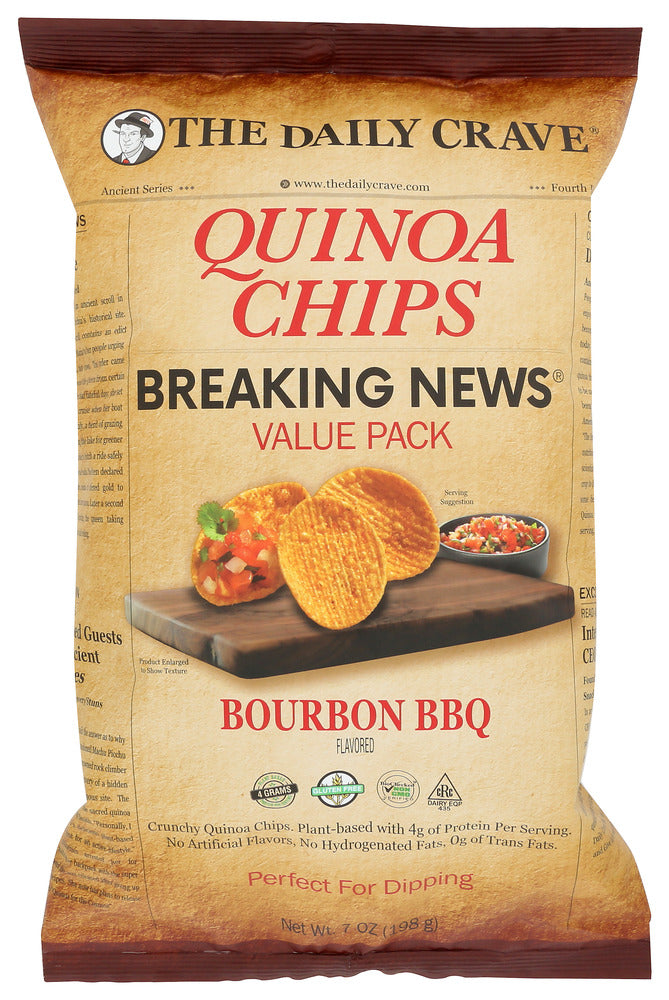 The Daily Crave: Quinoa Chips Bourbon Bbq Value Pack, 7 Oz