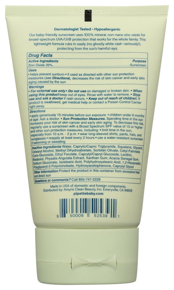 Pipette: Mineral Sunscreen Broad Spectrum Spf50, 4 Fo