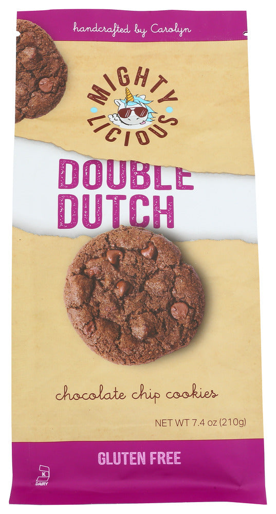 Mighty Monkey: Cookies Double Dutch Chocolate Chip Gluten Free, 7.4 Oz