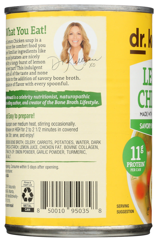 Dr Kellyann: Lemon Chicken Bone Broth Soup, 14.5 Oz