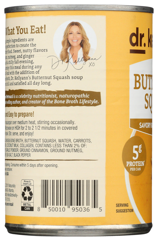 Dr Kellyann: Butternut Squash Bone Broth Soup, 14.5 Oz