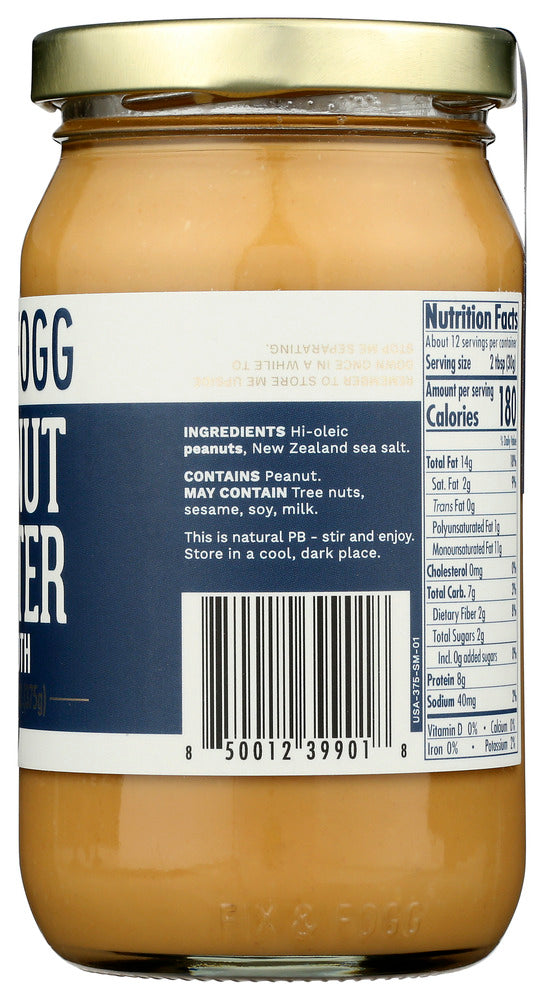 Fix & Fogg: Smooth Peanut Butter, 13.2 Oz