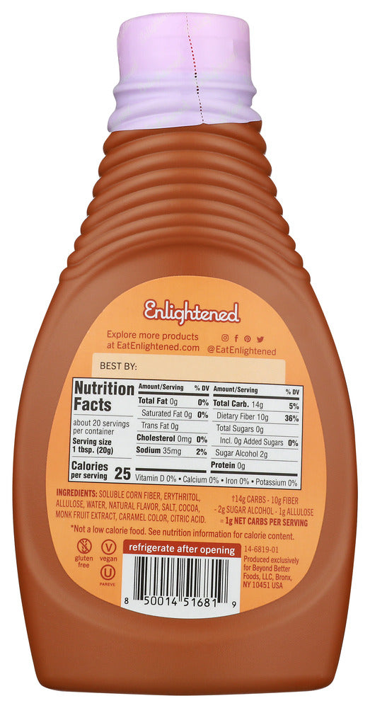 Enlightened: Sugar Free Caramel Syrup, 14 Oz