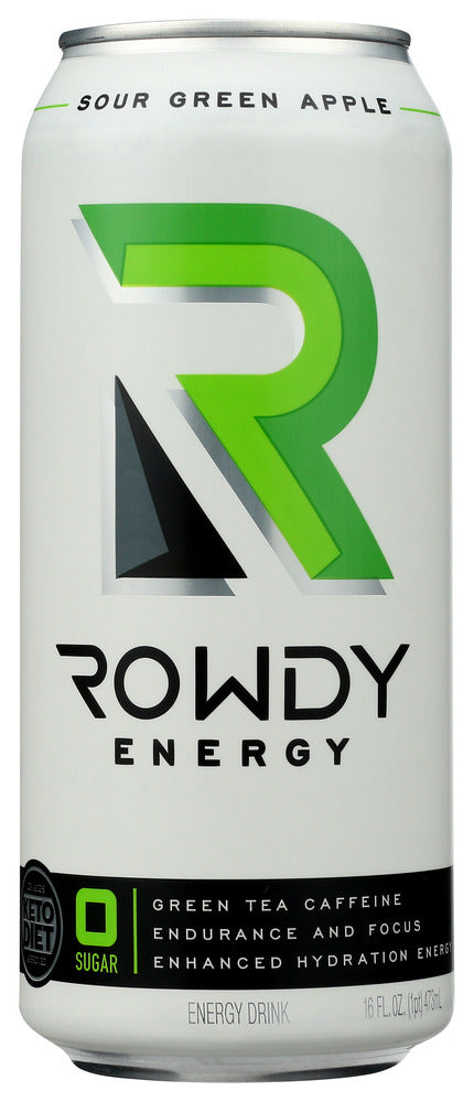 Rowdy Energy: Drink Energy Sr Grn Apple, 16 Fo