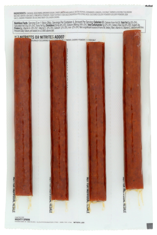 Mighty Spark: Teriyaki Style Chicken Snack Sticks, 4 Oz