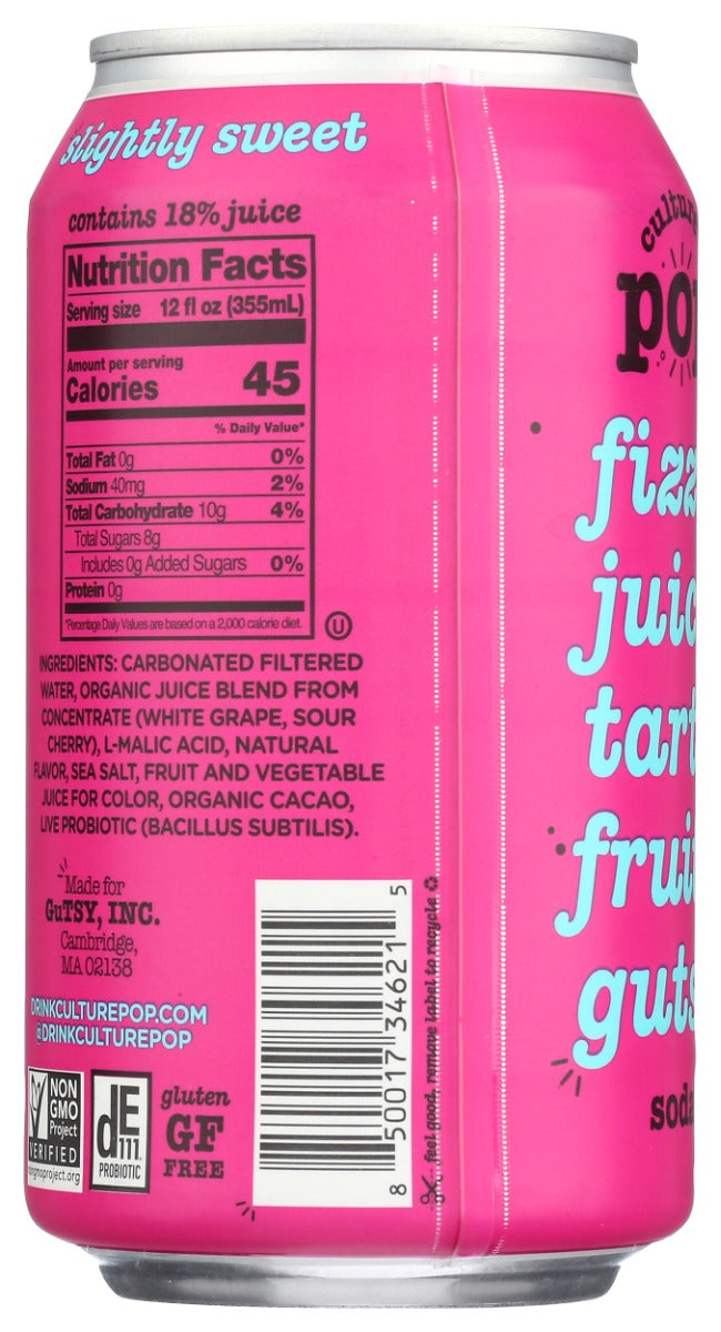 Culture Pop: Black Cherry Probiotic Soda, 12 Fo