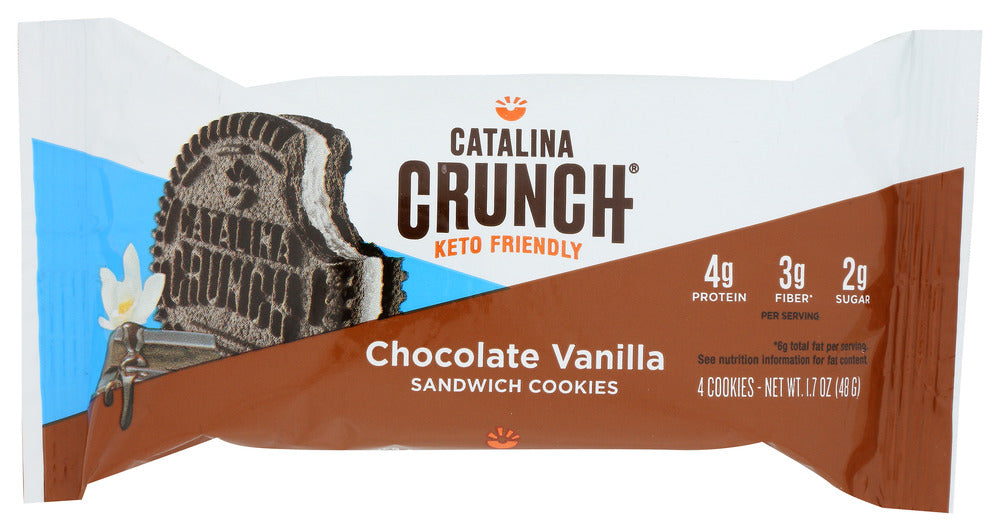 Catalina Crunch: Chocolate Vanilla Sandwich Cookies, 1.7 Oz