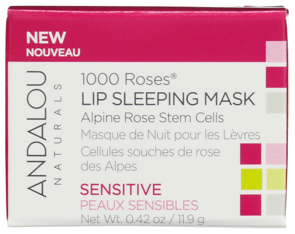 Andalou Naturals: Mask Lip Sleep 1000 Roses, 0.45 Oz