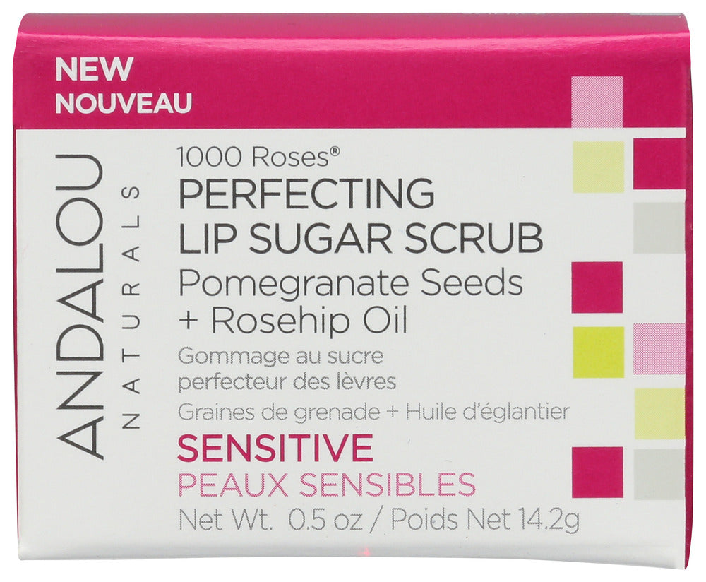 Andalou Naturals: 1000 Roses Perfecting Lip Sugar Scrub, .5 Oz