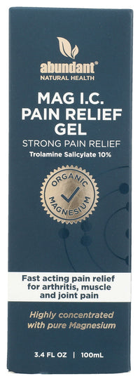 Abundant Natural Health: Mag Ic Gel Strong Pain Relief, 3.4 Fo