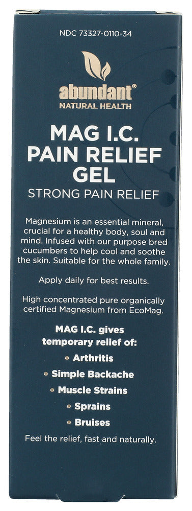 Abundant Natural Health: Mag Ic Gel Strong Pain Relief, 3.4 Fo