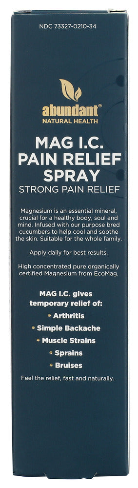 Abundant Natural Health: Mag Ic Spray Strong Pain Relief, 3.4 Fo