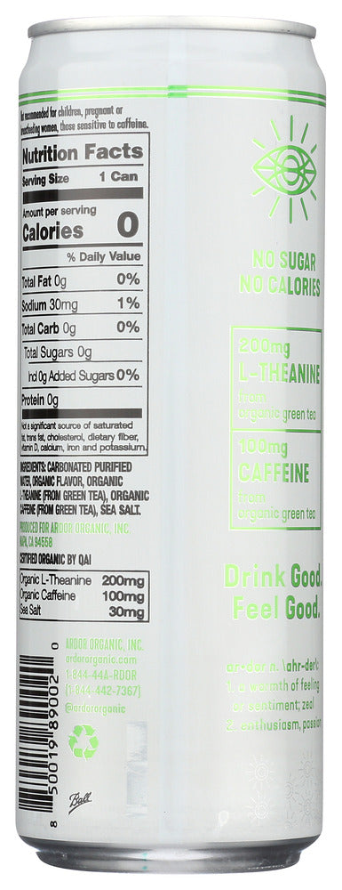 Ardor Organic: Mexican Lime Sparkling Water, 12 Fo