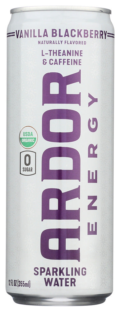 Ardor Organic Inc: Vanilla Blackberry Sparkling Water, 12 Fo