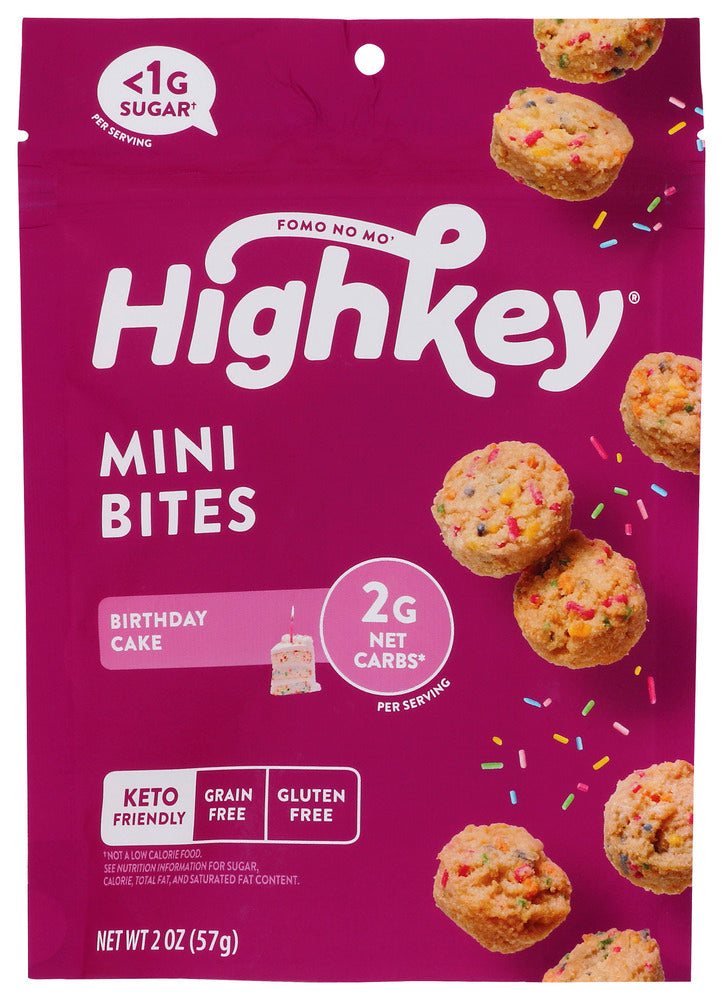 High Key Snacks: Soft Baked Mini Treats Birthday Cake, 2 Oz