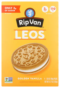 Rip Van: Leos Golden Vanilla Cookies, 4 Oz