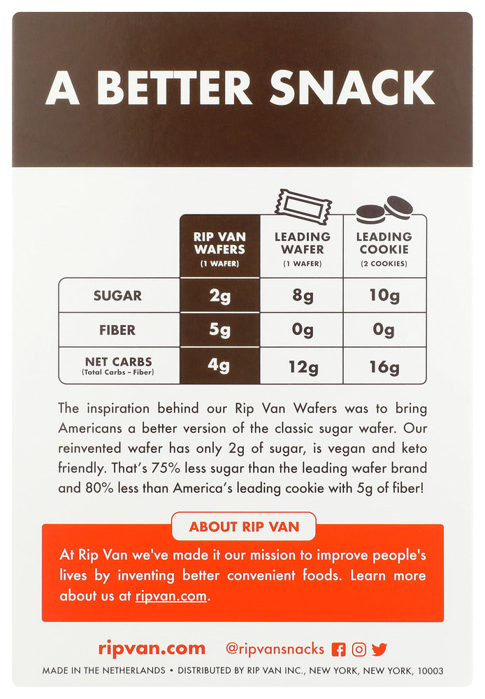 Rip Van Wafel: Dark Chocolate Wafer Cookies, 4.68 Oz