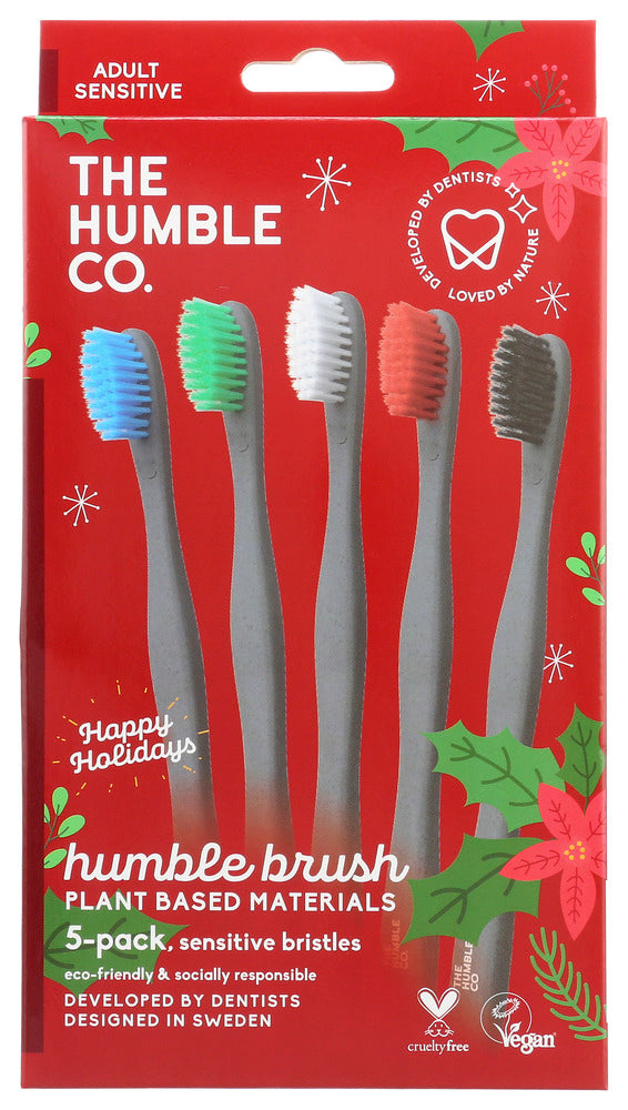 The Humble Co: Holiday Plant Based Humble Brush, 5 Pc