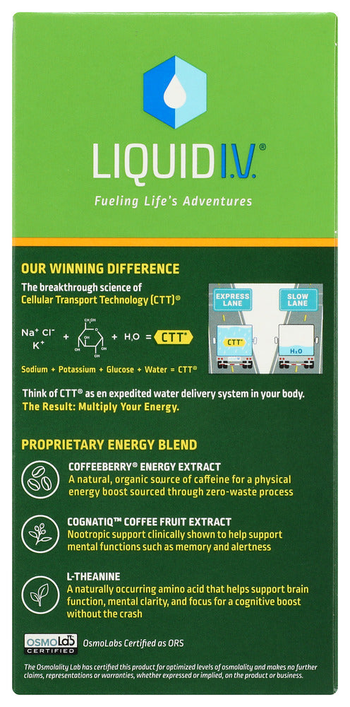 Liquid Iv: Energy Multiplier Yuzu Pineapple 10 Stick Packs, 5.64 Oz