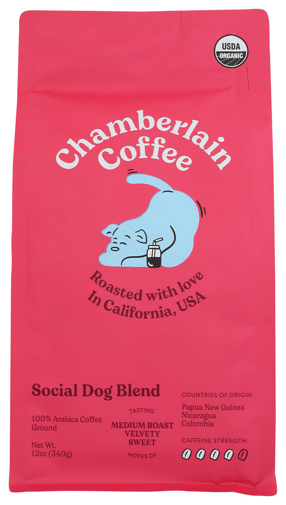 Chamberlain Coffee: Coffee Social Dog Blend, 12 Oz