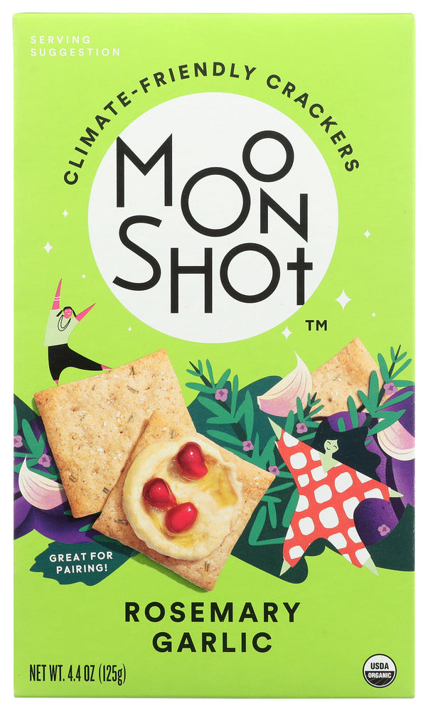 Moonshot: Rosemary Garlic Crackers, 4.4 Oz