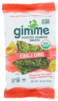 Gimme: Chili Lime Seaweed Snacks, 0.35 Oz