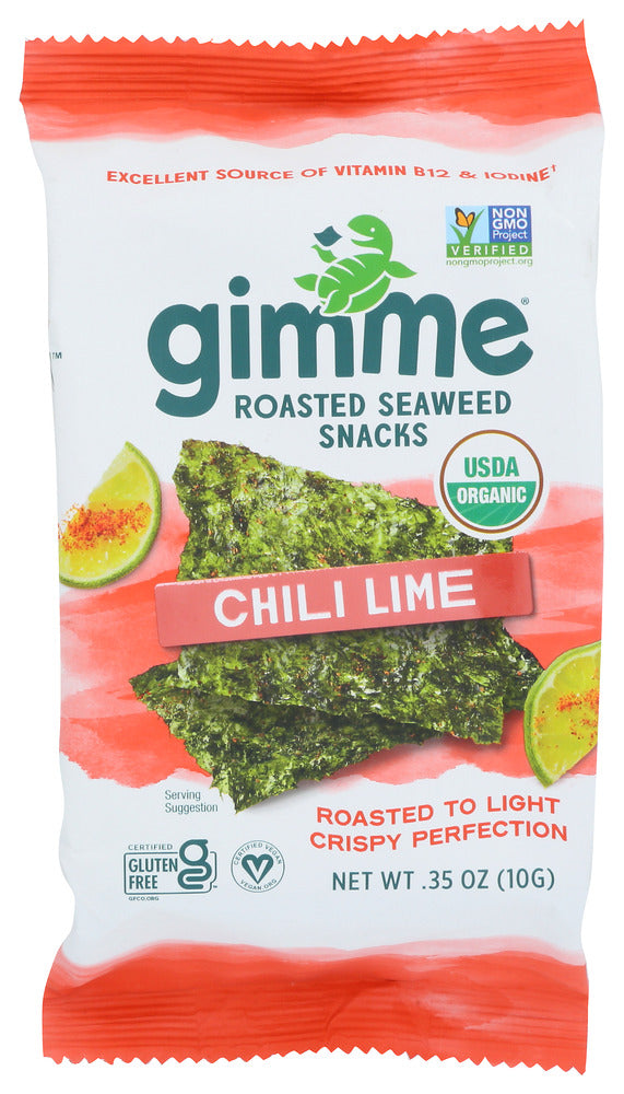 Gimme: Chili Lime Seaweed Snacks, 0.35 Oz