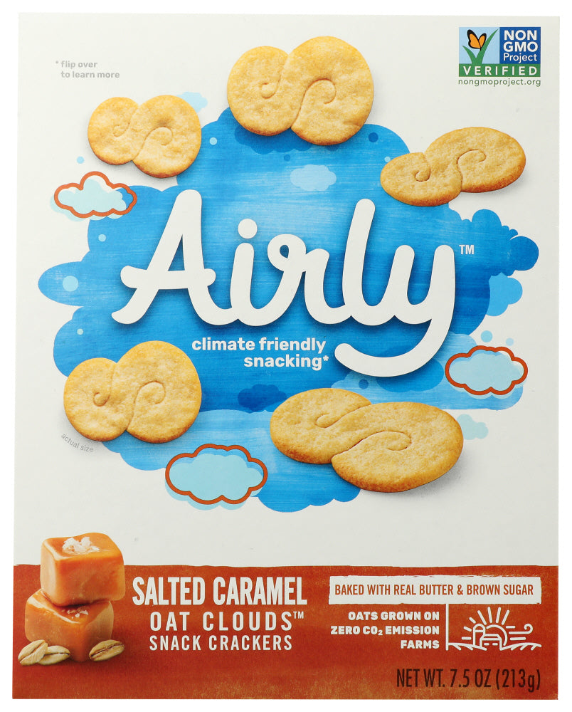 Airly: Crackers Salted Caramel, 7.5 Oz