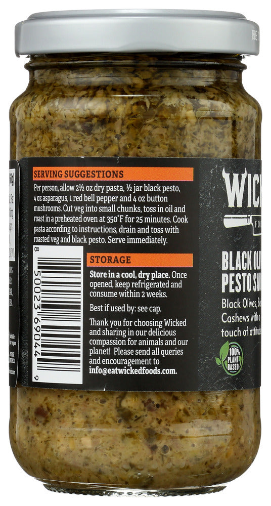 Wicked: Sauce Pesto Black Olive, 6.7 Oz