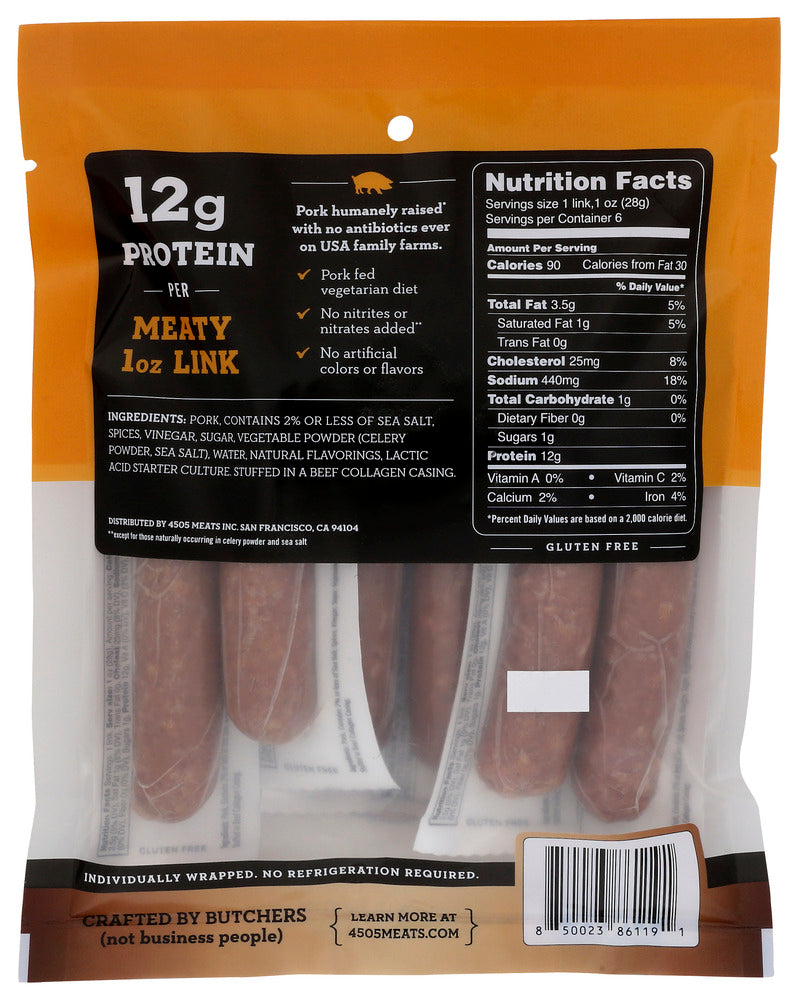 4505 Meats: Original Sausage Link, 6 Oz