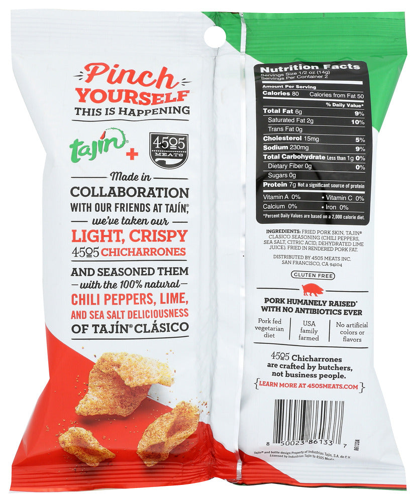 4505 Meats: Rinds Prk Tajin Lime, 1.1 Oz