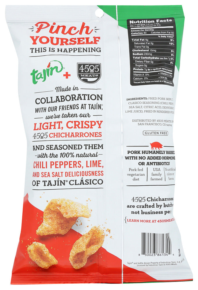 4505 Meats: Chicharrones Tajin Chili Limon, 2.25 Oz