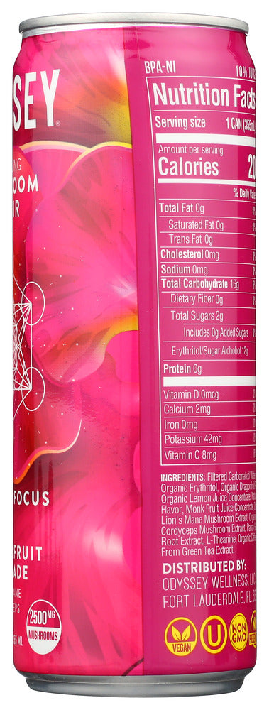 Odyssey Elixir: Energy Plus Focus Dragon Fruit Lemonade, 12 Fo