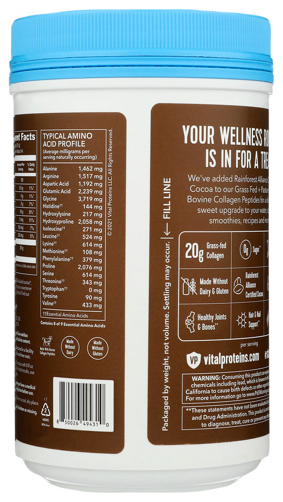 Vital Proteins: Collagen Pwdr Chocolate, 13.5 Oz