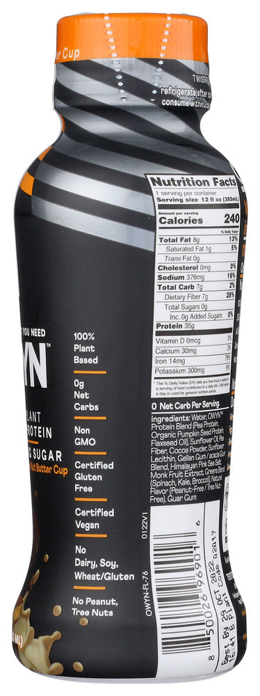 Owyn: Protein Rtd Nnut Buttercu, 12 Fo