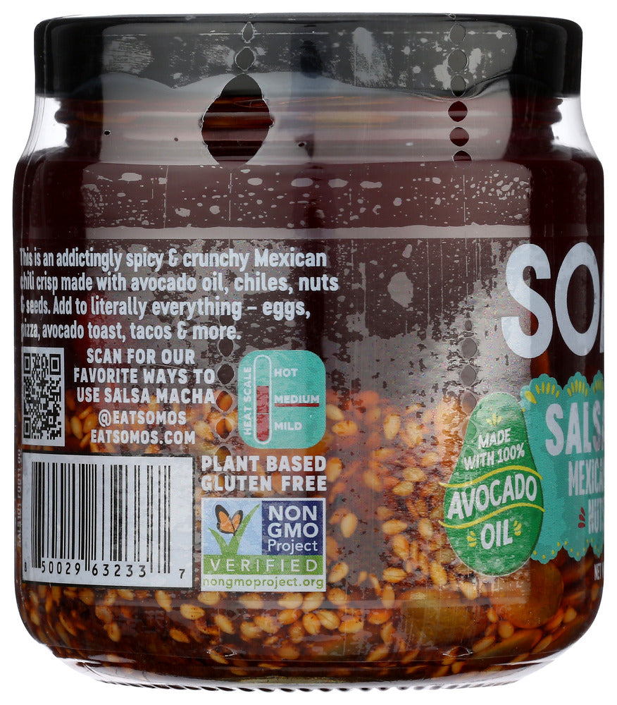 Somos: Salsa Macha W Nuts Seeds, 6.5 Oz