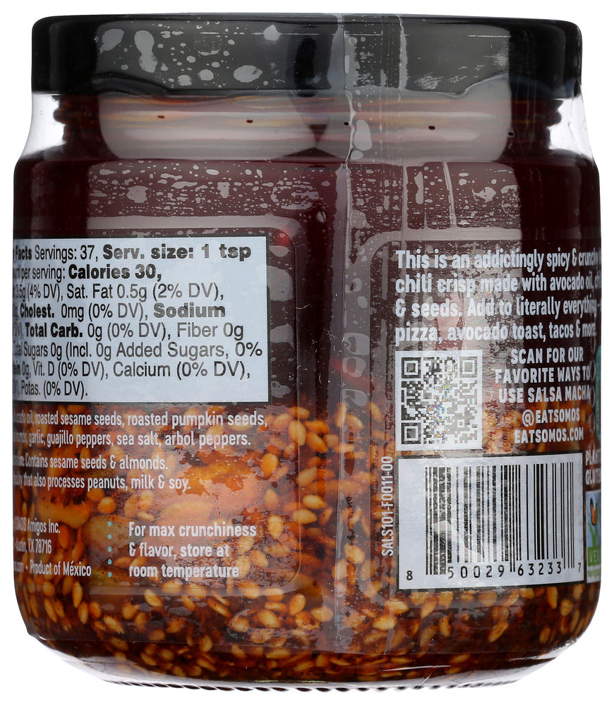 Somos: Salsa Macha W Nuts Seeds, 6.5 Oz