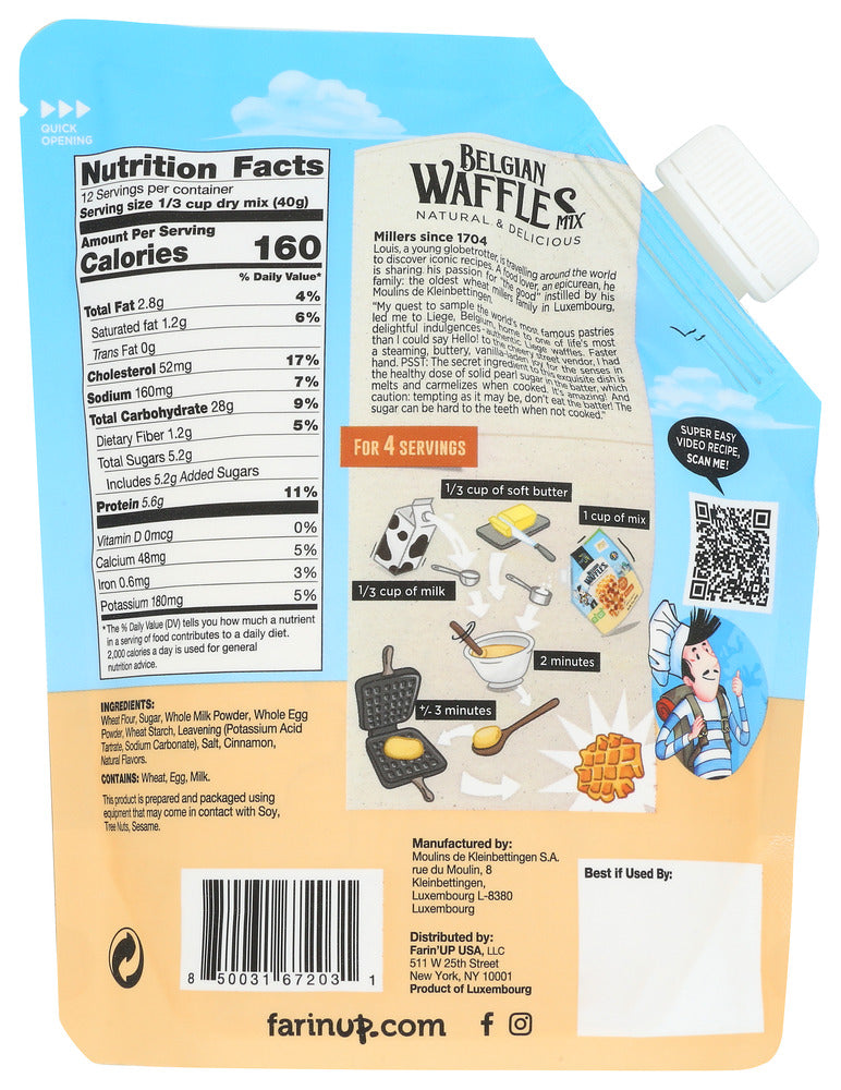 Farinup: Belgian Waffle Mix, 16 Oz