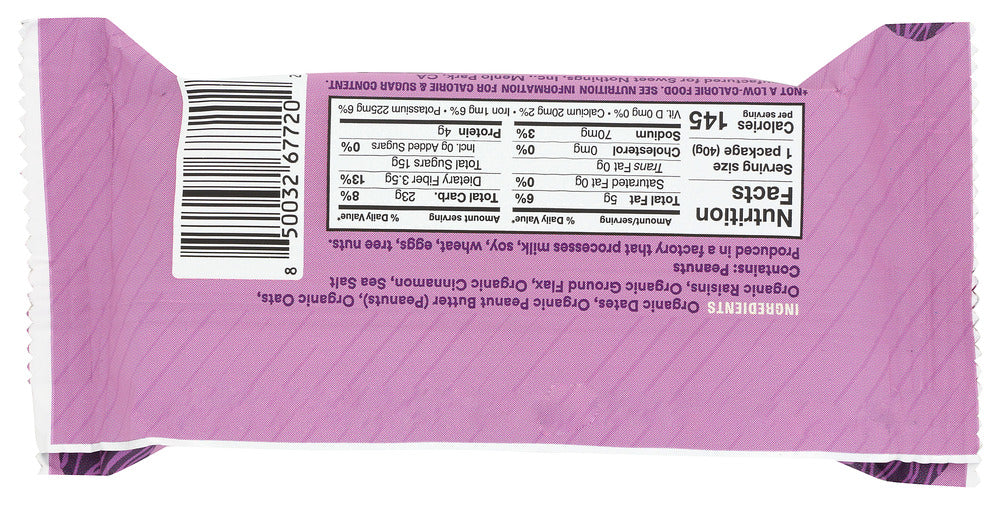 Sweet Nothings: Oatmeal Raisin And Peanut Butter Bar, 1.4 Oz