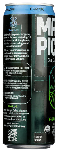 Machu Picchu: Classic Organic Energy Drink, 12 Fo