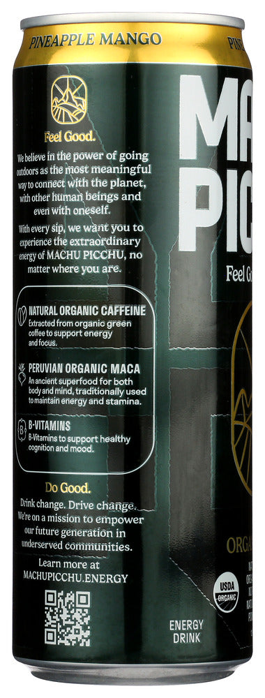 Machu Picchu: Pineapple Mango Organic Energy Drink, 12 Fo