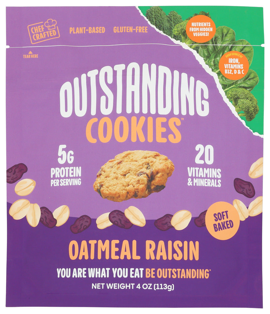 0Utstanding: Cookies Oatmeal Raisin, 4Oz