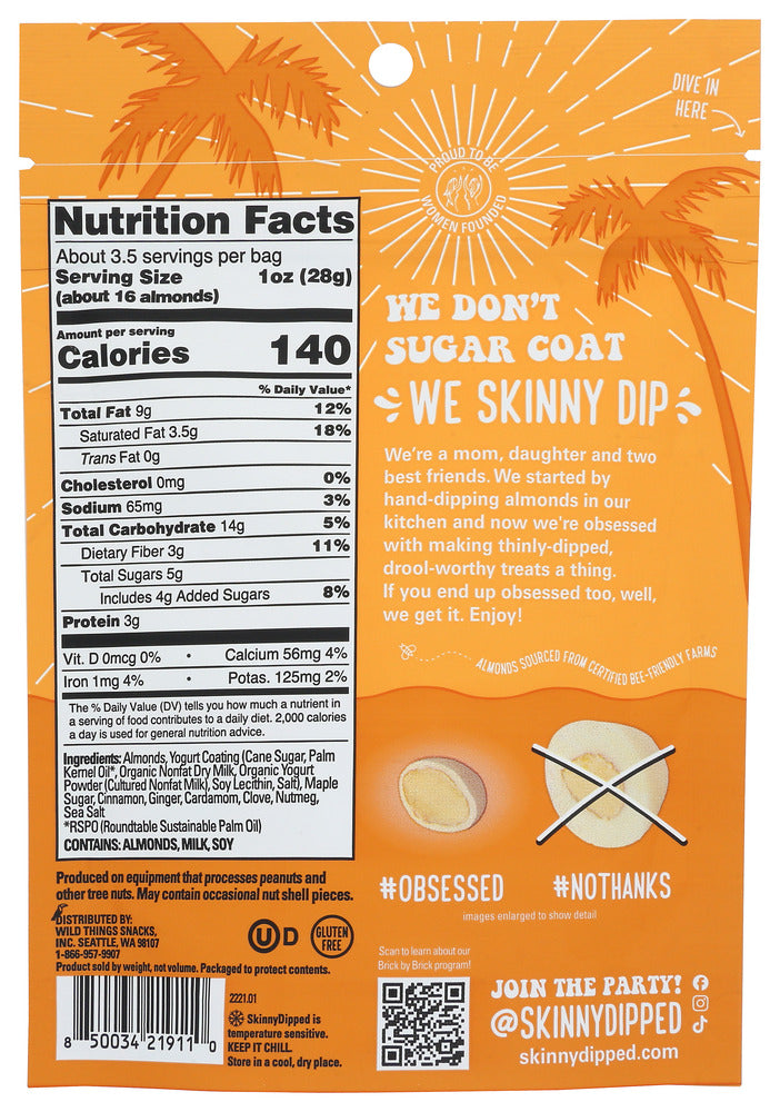 Skinnydipped: Almonds Pumpkin Spice, 3.5 Oz