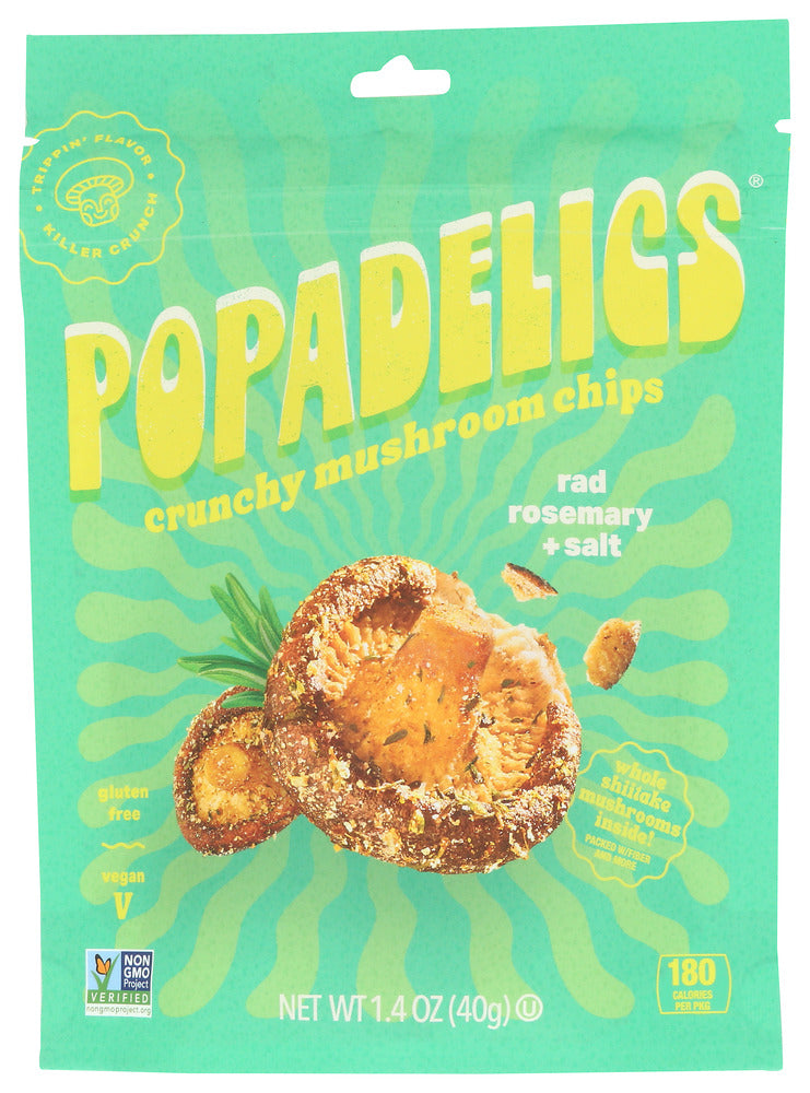 Popadelics: Rad Rosemary Salt Mushroom Chips, 1.4 Oz