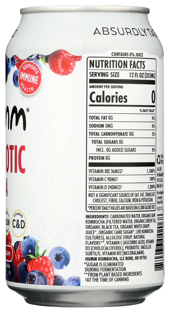 Humm: Soda Probiotic Berry Crm, 12 Fo