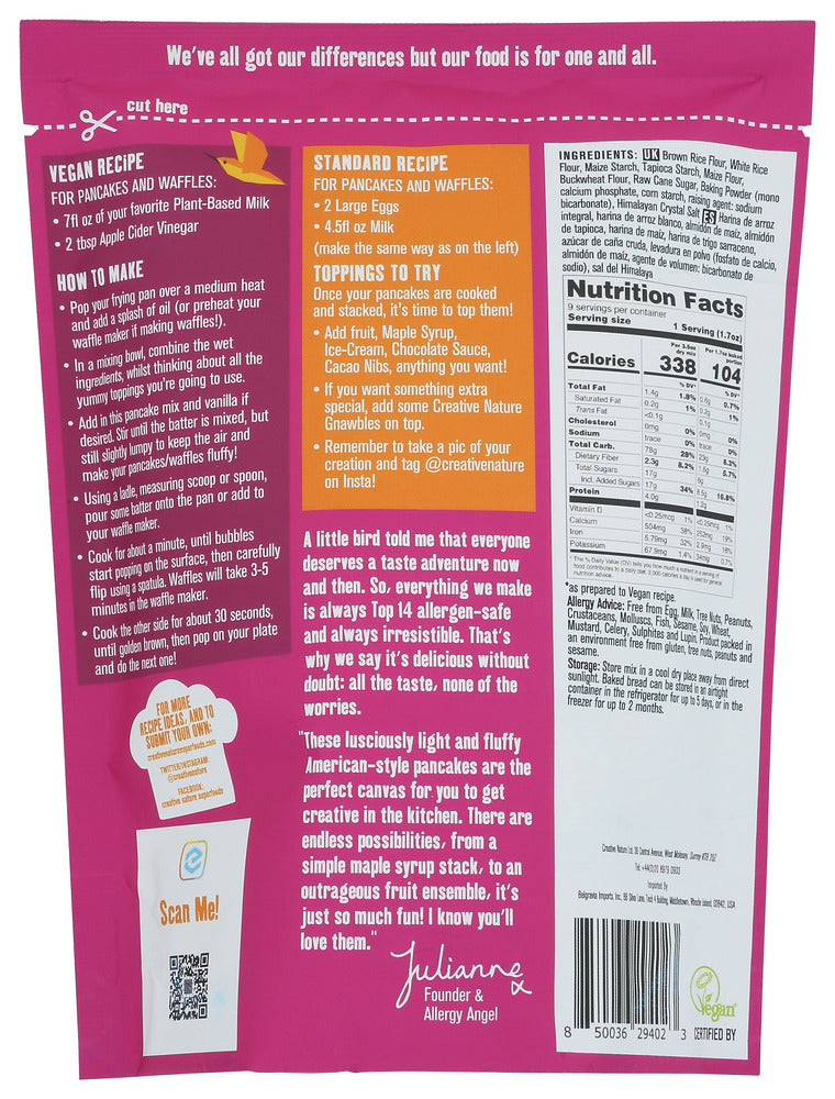 Creative Nature: Pancake & Waffle Mix, 9.3 Oz