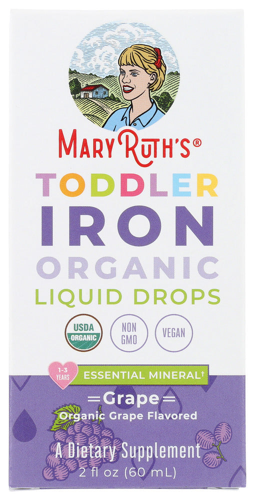 Maryruths: Organic Toddler Iron Liquid Drops Grape, 2 Fo