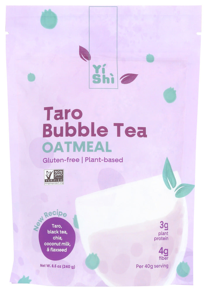 Yishi: Taro Bubble Tea 6 Serving Oatmeal Pouch, 8.5 Oz