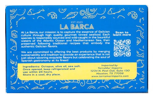 La Barca: Octopus In Olive Oil, 3.91 Oz